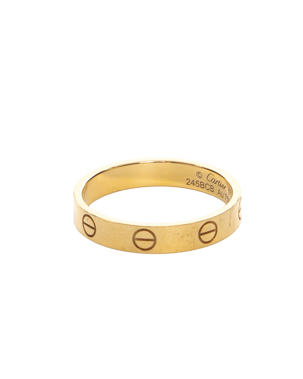 CARTIER LOVE RING 57 GOLD GHW 245BCB 0619