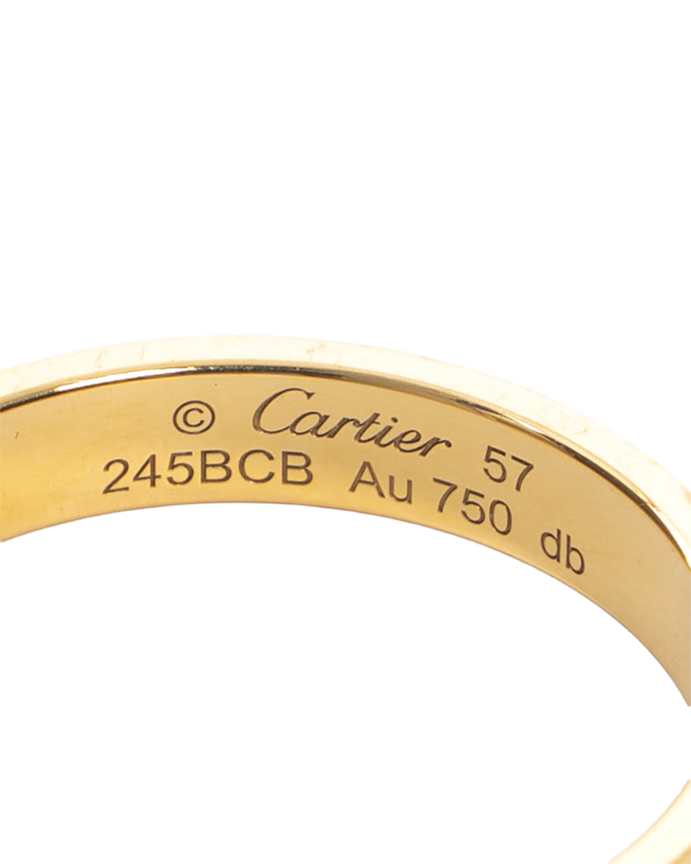 CARTIER LOVE RING 57 GOLD GHW 245BCB 0622