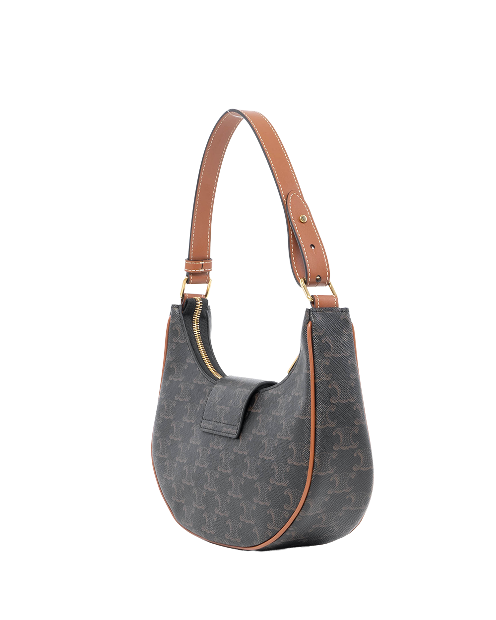 CELINE AVA TRIOMPHE MEDIUM BROWN TAN CANVAS GHW F GA 2293 F AT 2283 3091