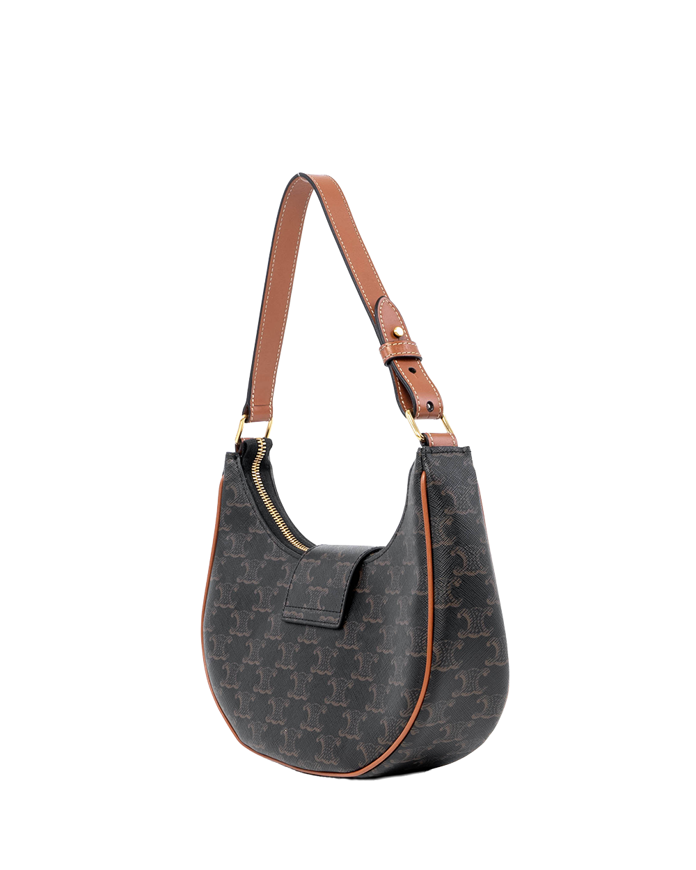 CELINE AVA TRIOMPHE MEDIUM BROWN TAN CANVAS GHW S GA 4213 05912