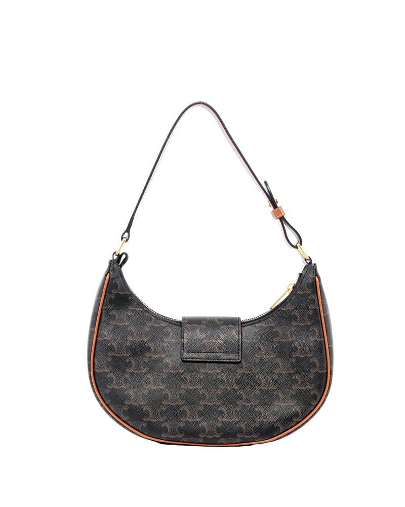 CELINE AVA TRIOMPHE MEDIUM BROWN TAN CANVAS GHW S GA 4213 05913