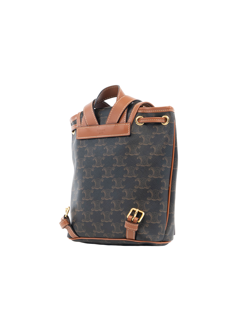 CELINE BACKPACK FOLCO MINI BROWN CANVAS GHW U SL 1214 U AT 1204 5282