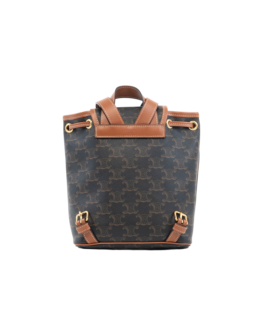 CELINE BACKPACK FOLCO MINI BROWN CANVAS GHW U SL 1214 U AT 1204 5283