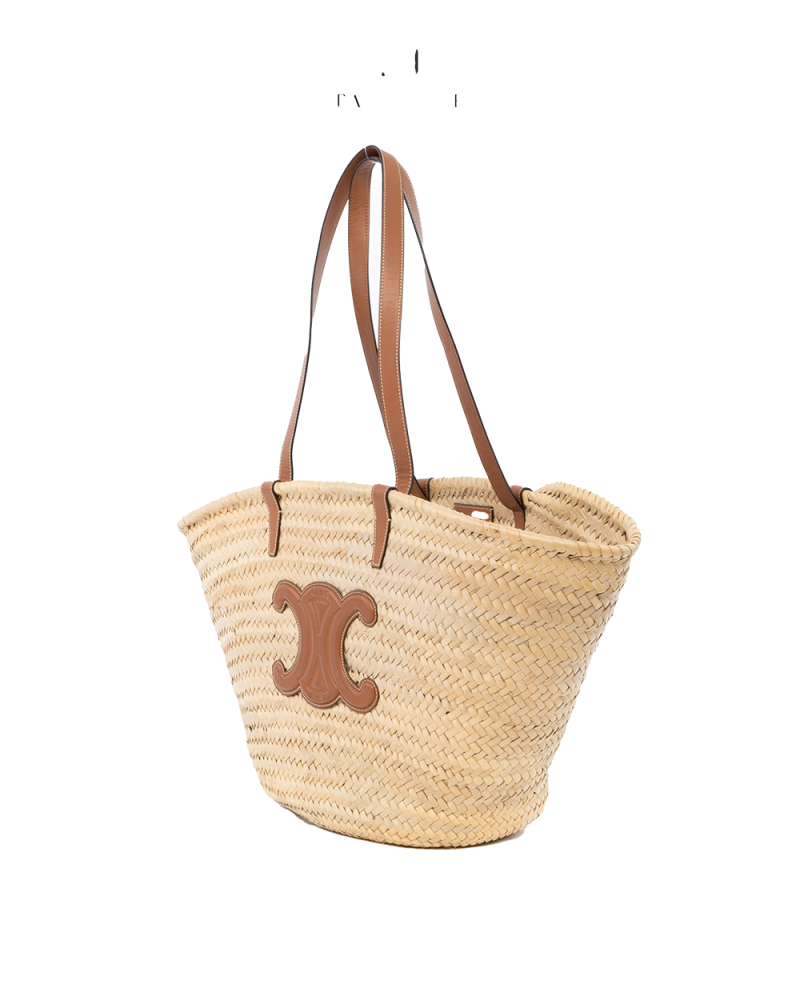 CELINE BASKET BAG MEDIUM BROWN RAFFIA 00880