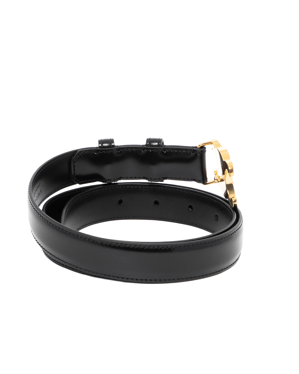 CELINE BELT 2.5 CM 80 BLACK CALF GHW F BP 2263 01702