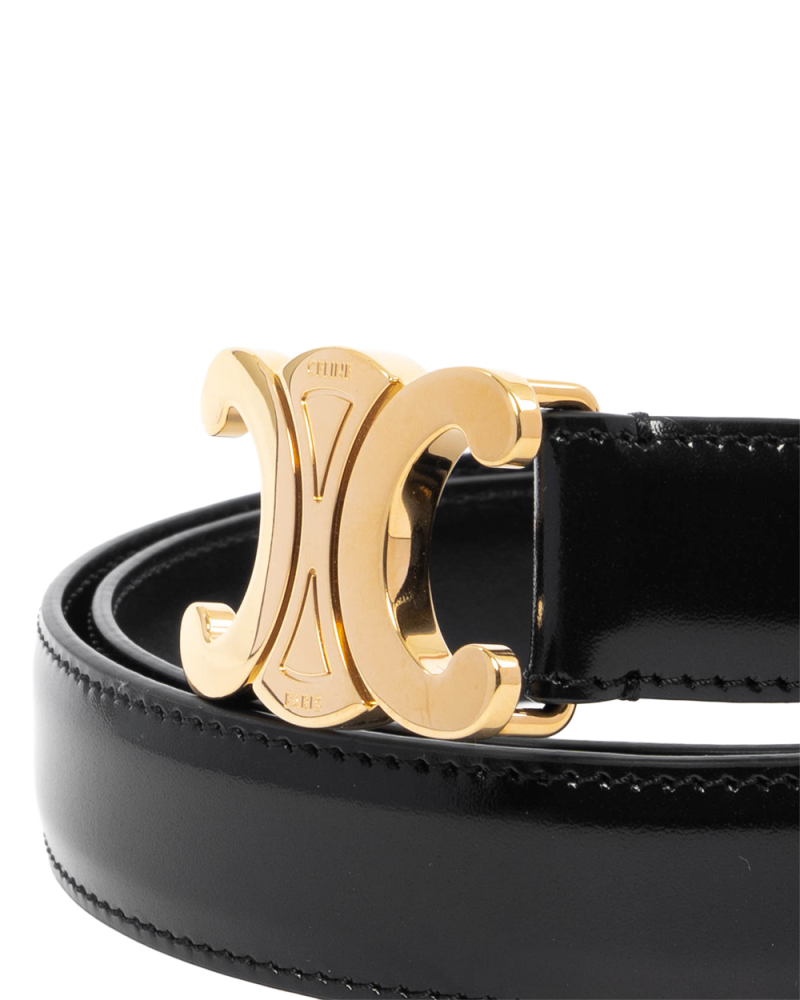 CELINE BELT 2.5 CM 80 BLACK CALF GHW F BP 2263 01705
