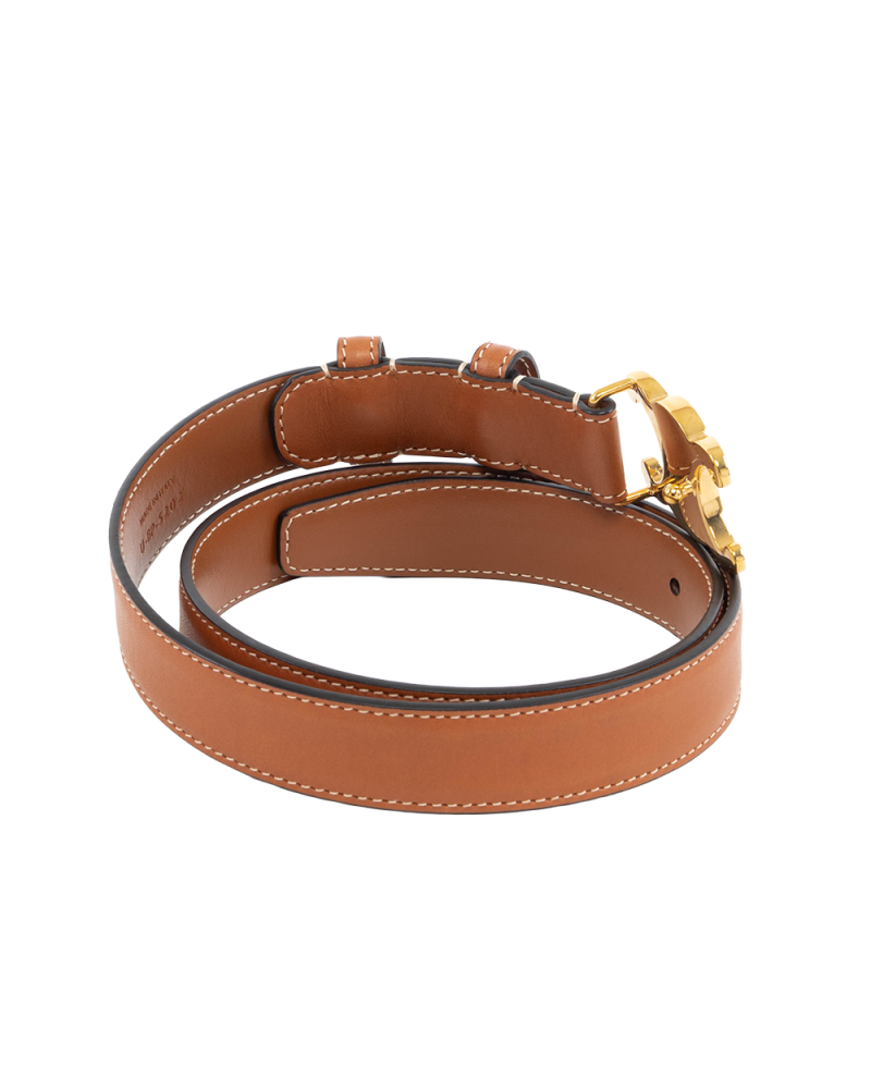 CELINE BELT 70 BROWN CALF GHW U BP 5202 5440
