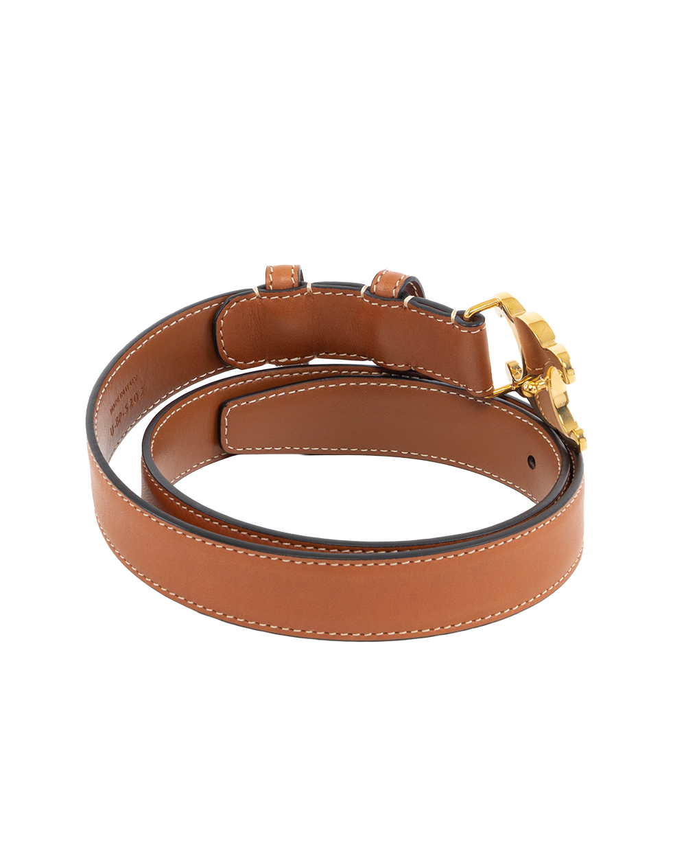 CELINE BELT 70 BROWN CALF GHW U BP 5202 5440
