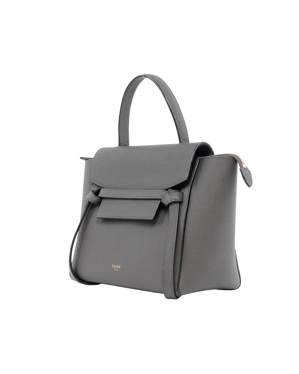 CELINE BELT BAG NANO GRAY CALF GHW S FB 419 01290