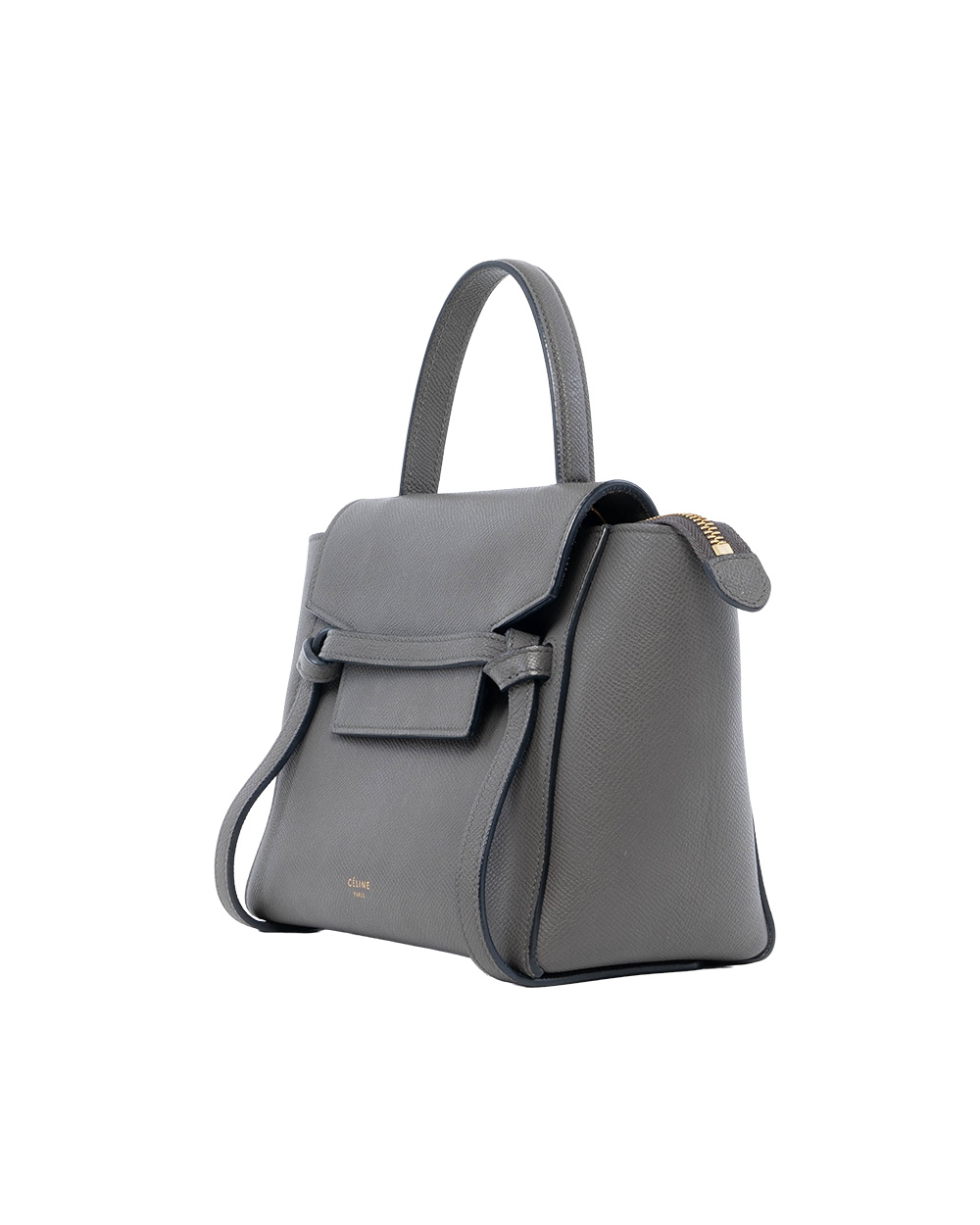 CELINE BELT BAG NANO GRAY CALF GHW U SL 0188 00503