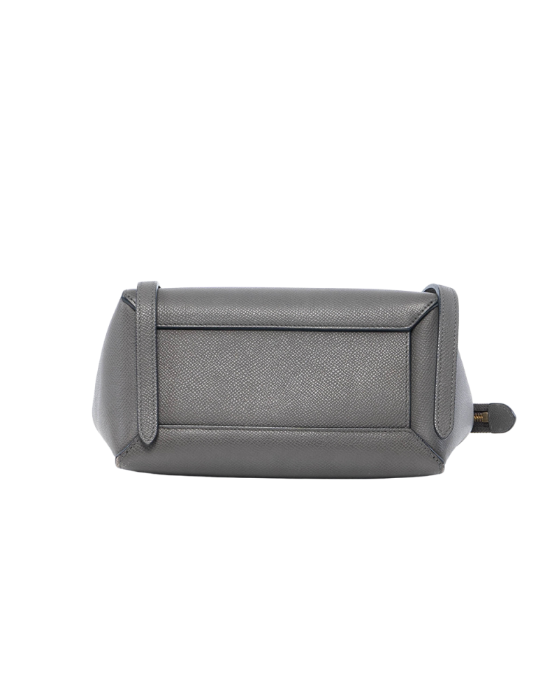 CELINE BELT BAG NANO GRAY CALF GHW U SL 0188 00506
