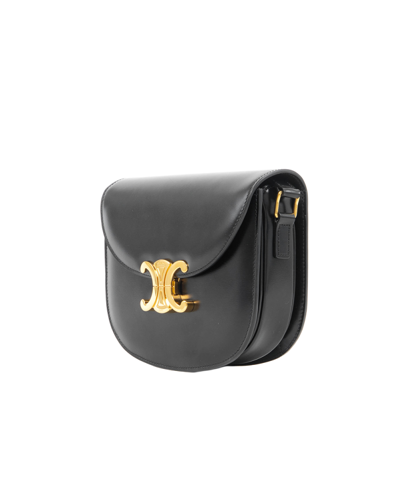 CELINE BESACE TEEN BLACK CALF GHW S CU 3222 5362