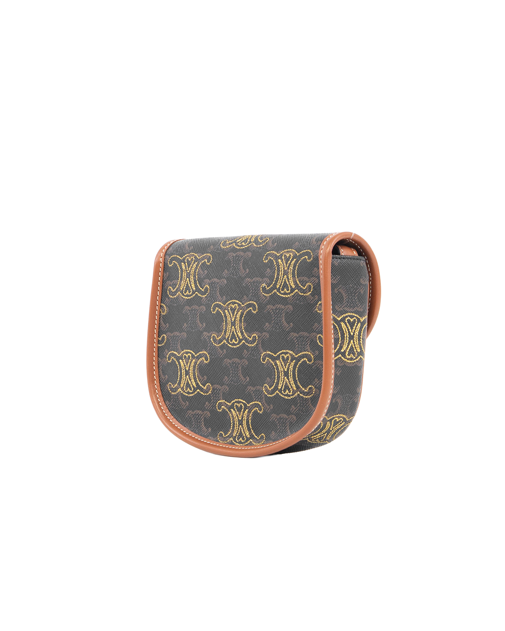 CELINE BESACE TRIOMPHE MINI BROWN MONOGRAM CANVAS GHW FCU 0282 5455