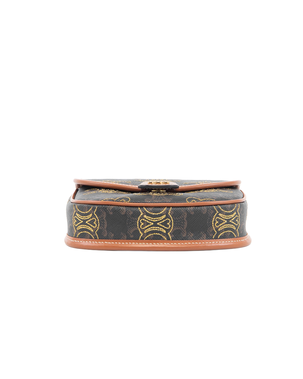 CELINE BESACE TRIOMPHE MINI BROWN MONOGRAM CANVAS GHW FCU 0282 5460