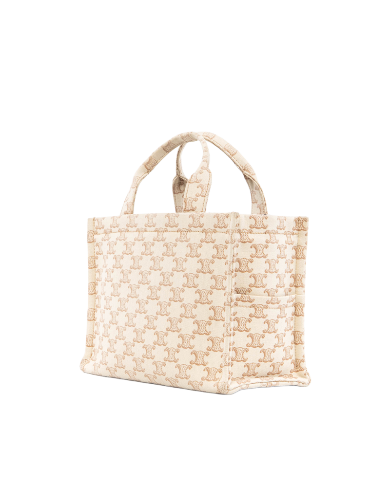 CELINE CABAS SMALL WHITE BEIGE DENIM GHW U SL 1244 5483