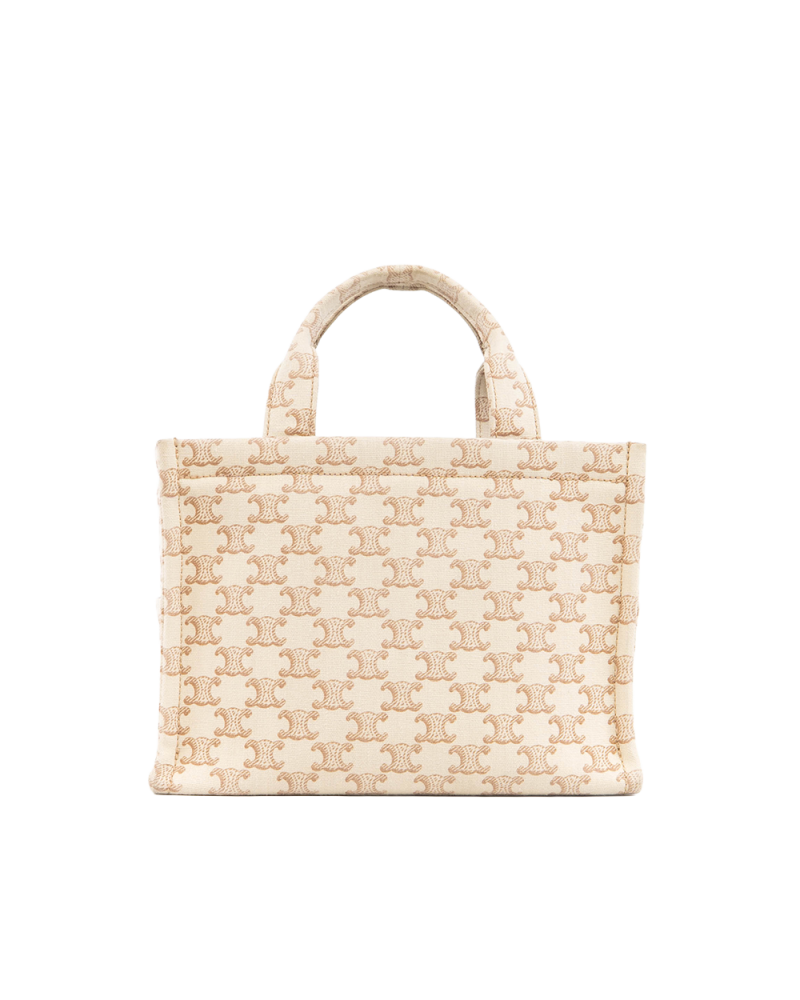 CELINE CABAS SMALL WHITE BEIGE DENIM GHW U SL 1244 5484