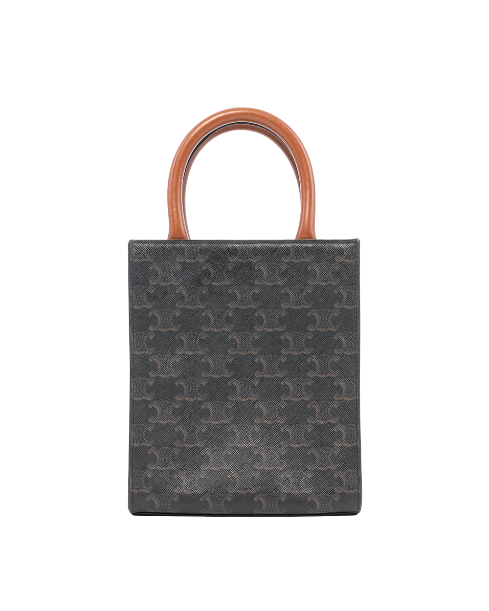 CELINE CABAS VERTICAL MINI BROWN TAN CANVAS GHW 3078