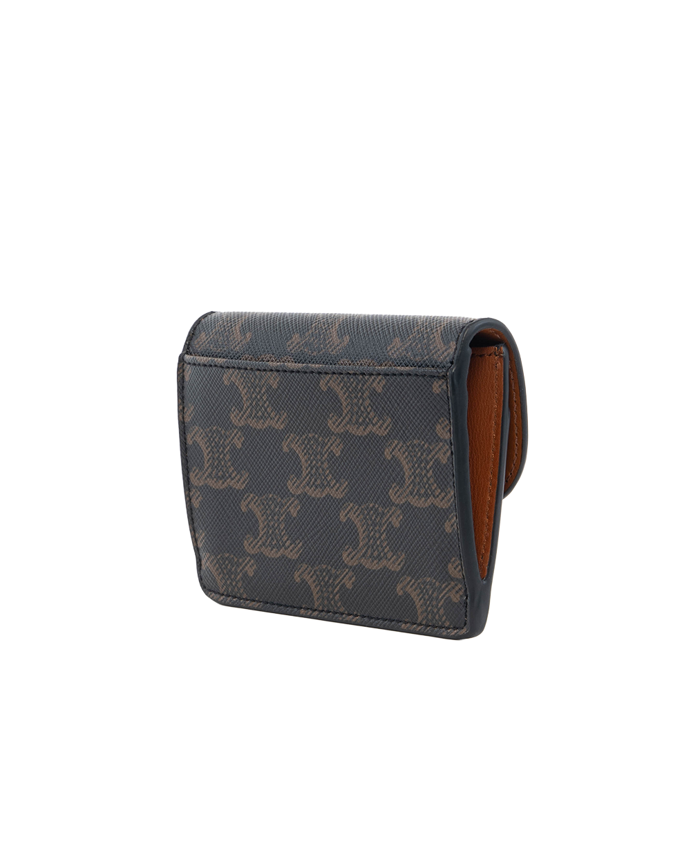 CELINE CARD HOLDER WITH FLAP SHORT BROWN MONOGRAM CANVAS GHW S LE 4212 5480