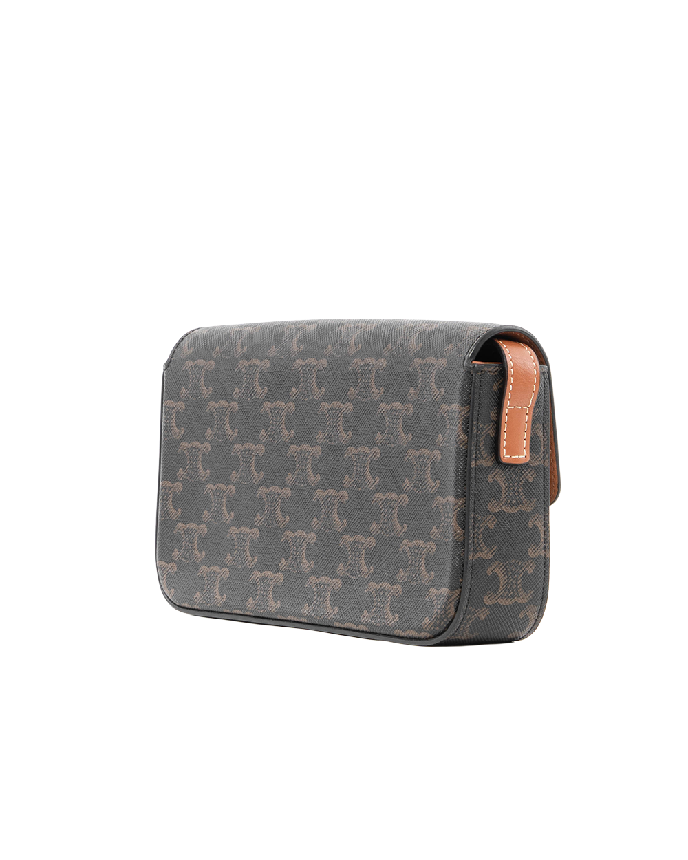 CELINE CLAUDE TRIOMPHE BROWN TAN CANVAS GHW 6210
