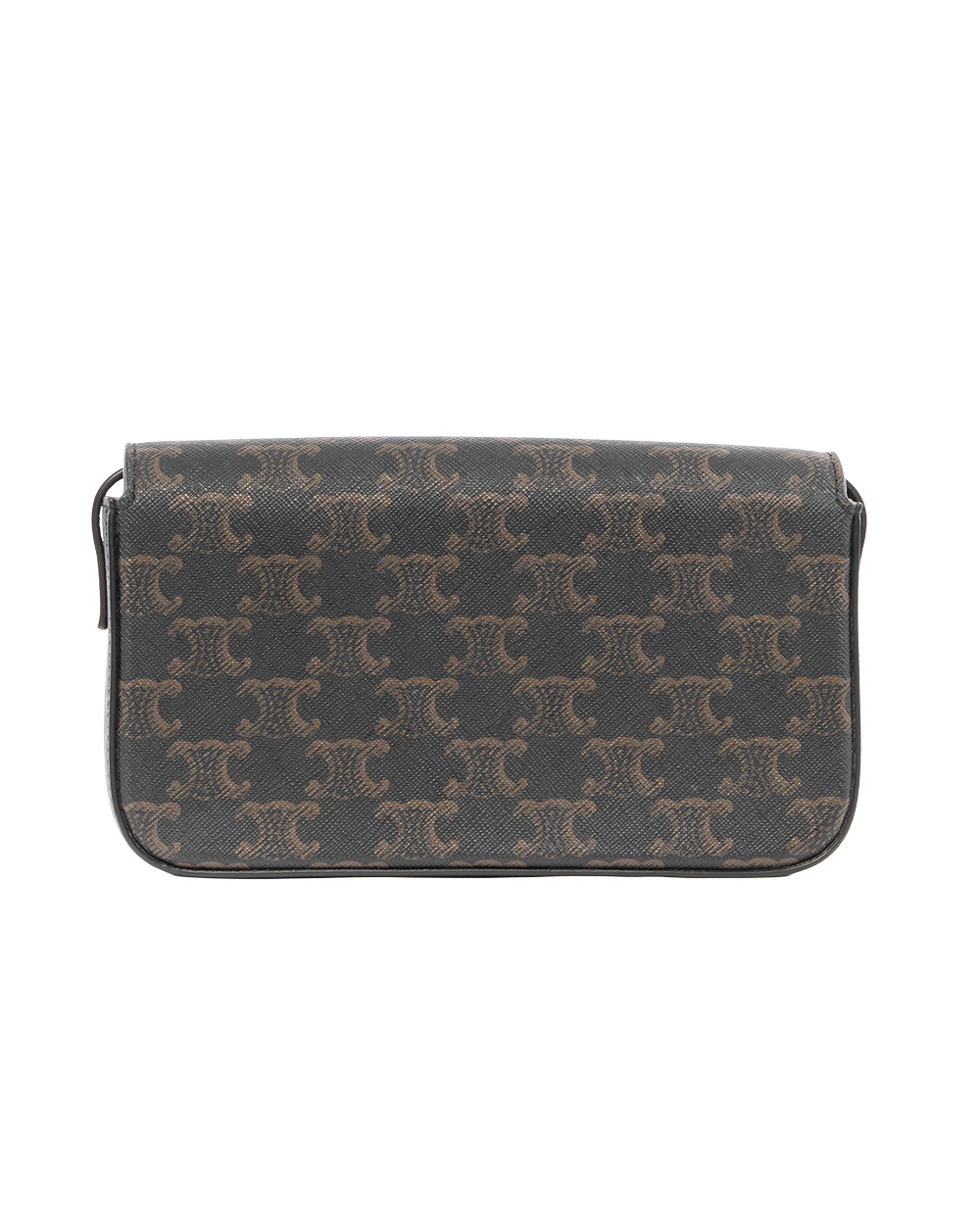 CELINE CLAUDE TRIOMPHE BROWN TAN CANVAS GHW 6211