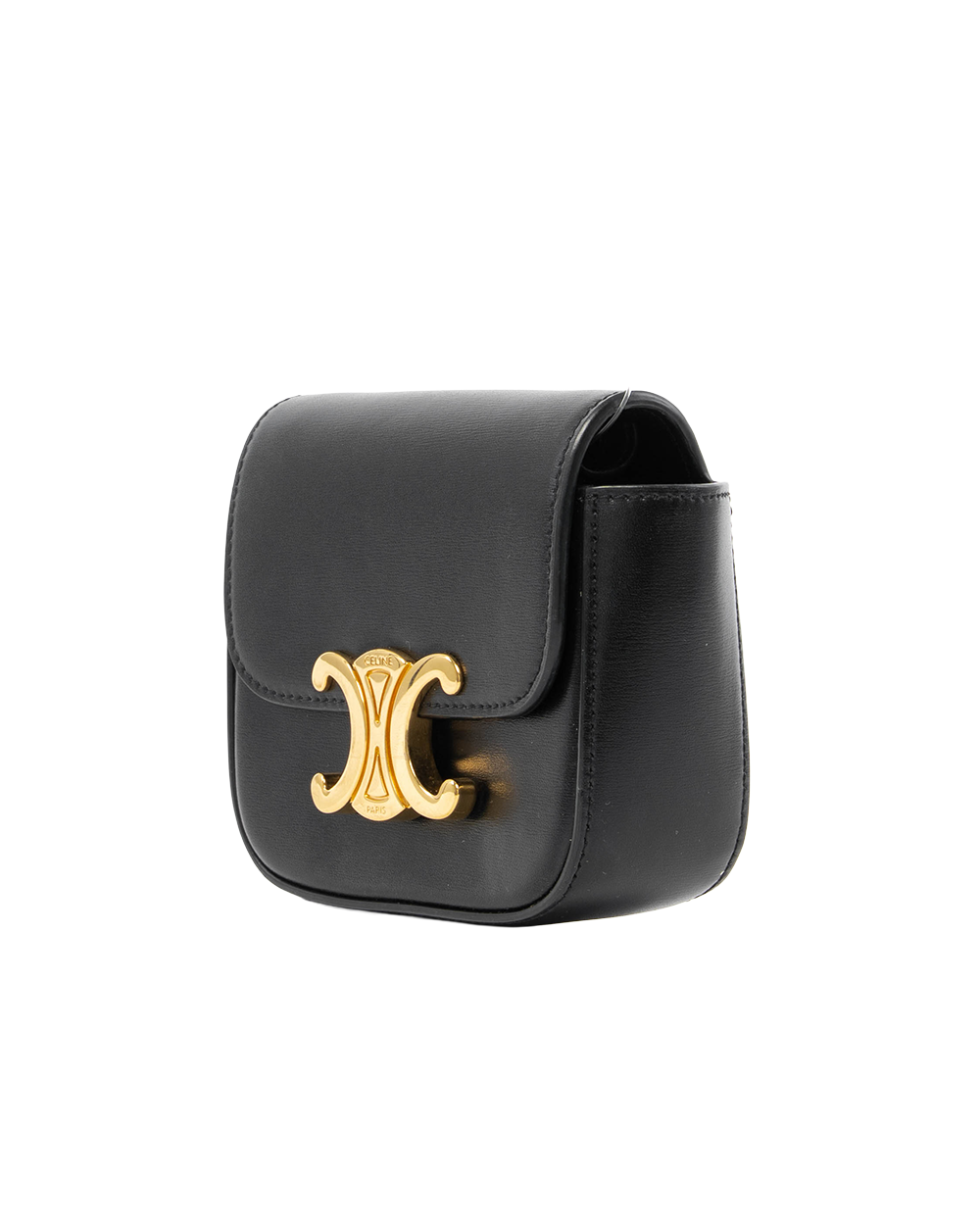 CELINE CLAUDE TRIOMPHE MINI BLACK CALF GHW S RG 3252 7730