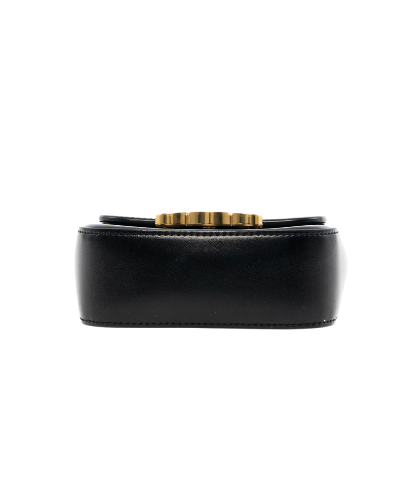 CELINE CLAUDE TRIOMPHE MINI BLACK CALF GHW S RG 3252 7759