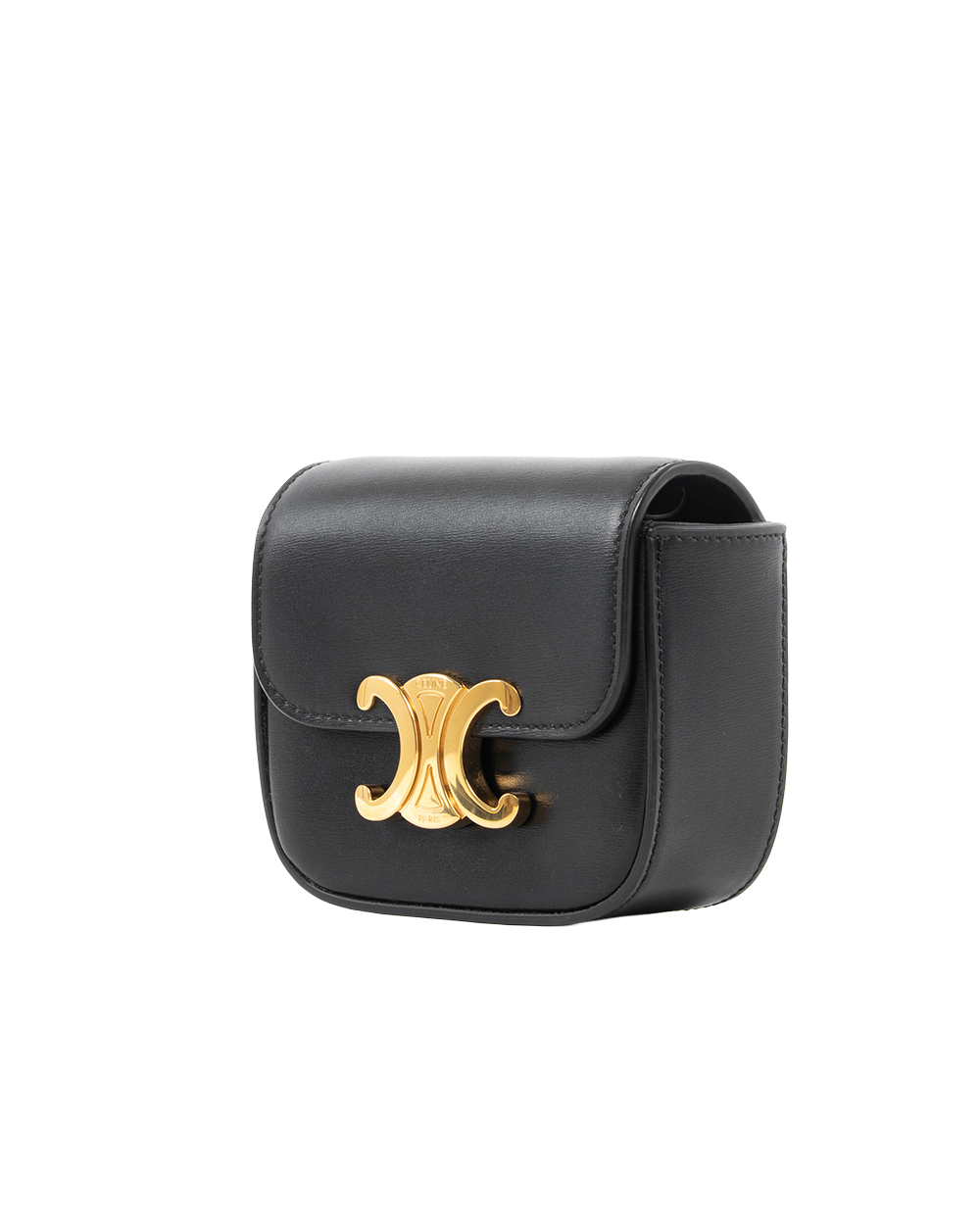 CELINE CLAUDE TRIOMPHE MINI BLACK CALF GHW W FG 2262 0146