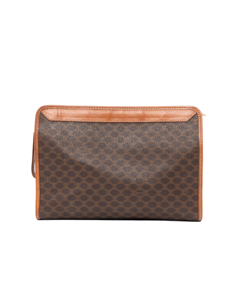 CELINE CLUTCH BROWN CALF GHW 0076