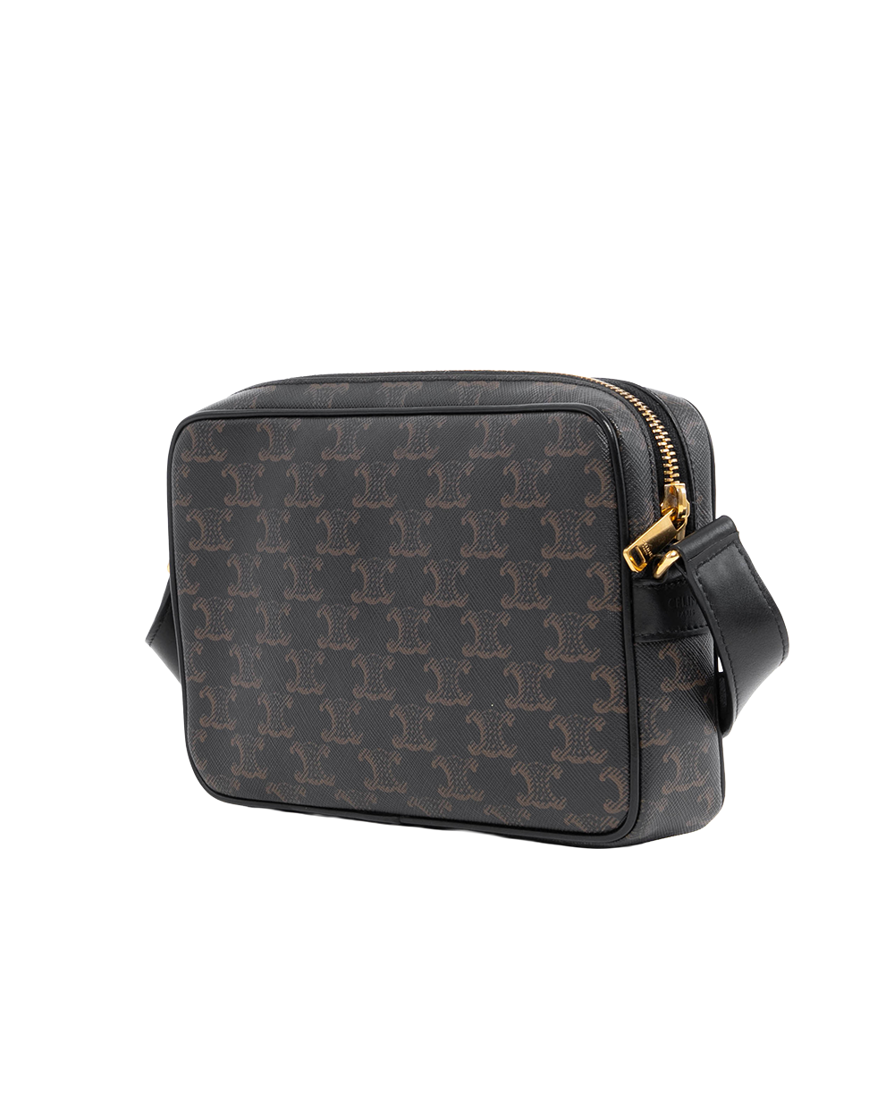CELINE HORIZONTAL MESSENGER MEDIUM BLACK CANVAS GHW S CU 3282 2104