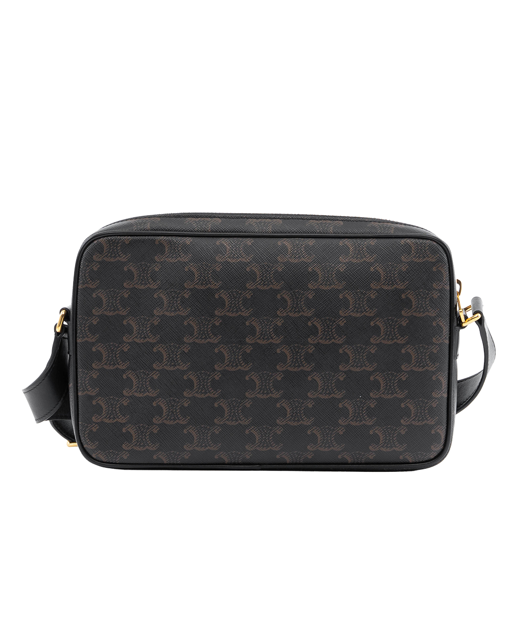 CELINE HORIZONTAL MESSENGER MEDIUM BLACK CANVAS GHW S CU 3282 2105