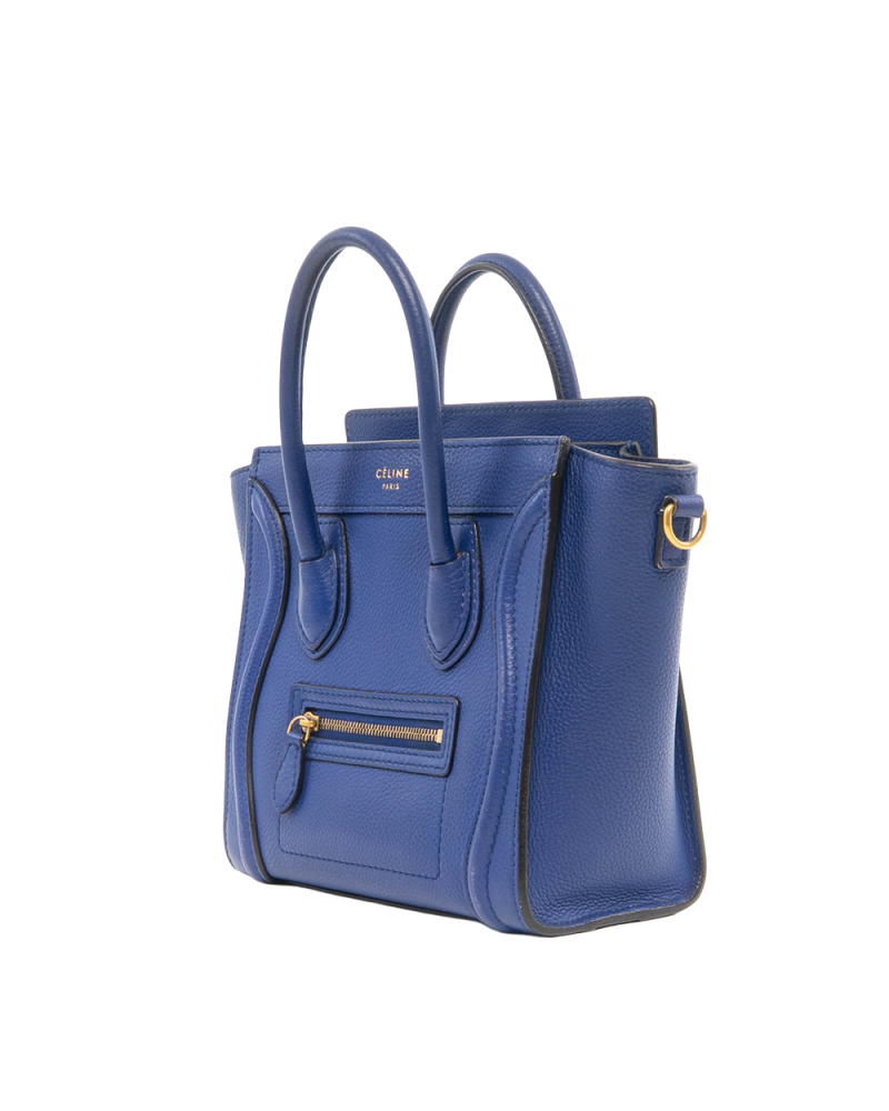 CELINE LUGGAGE BLUE CALF GHW S VP 1123 S CU 0124 0947