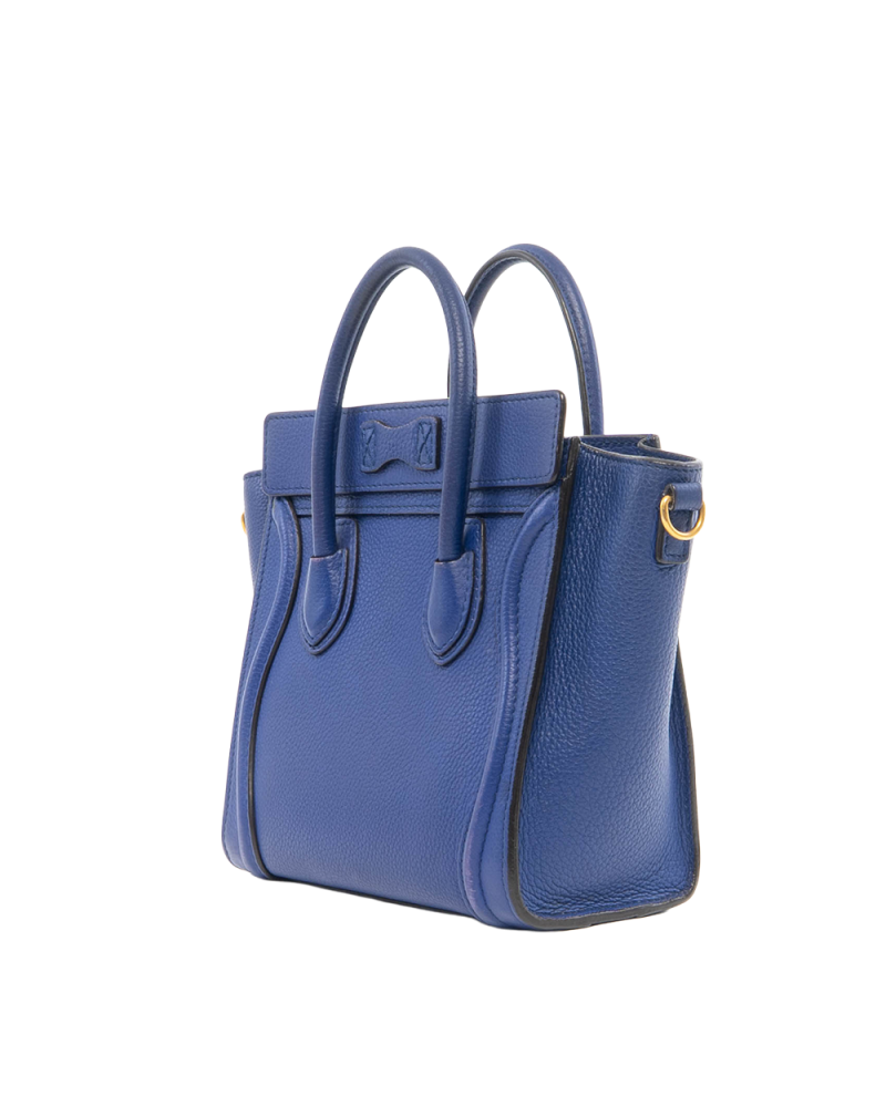 CELINE LUGGAGE BLUE CALF GHW S VP 1123 S CU 0124 0948