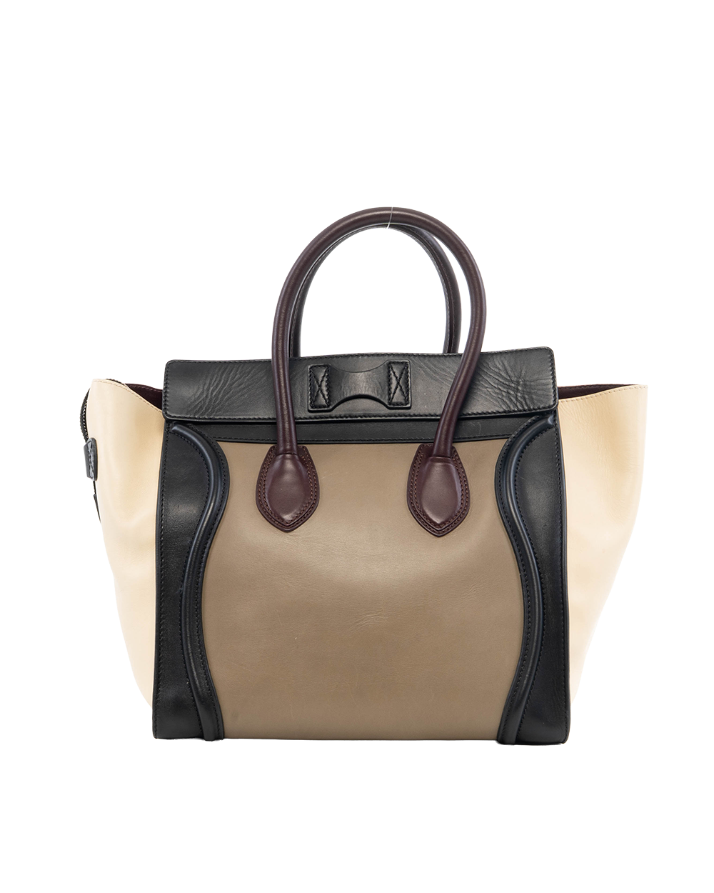 CELINE LUGGAGE LARGE BLACK BEIGE CALF GHW W AT 0181 F PA 0181 0318