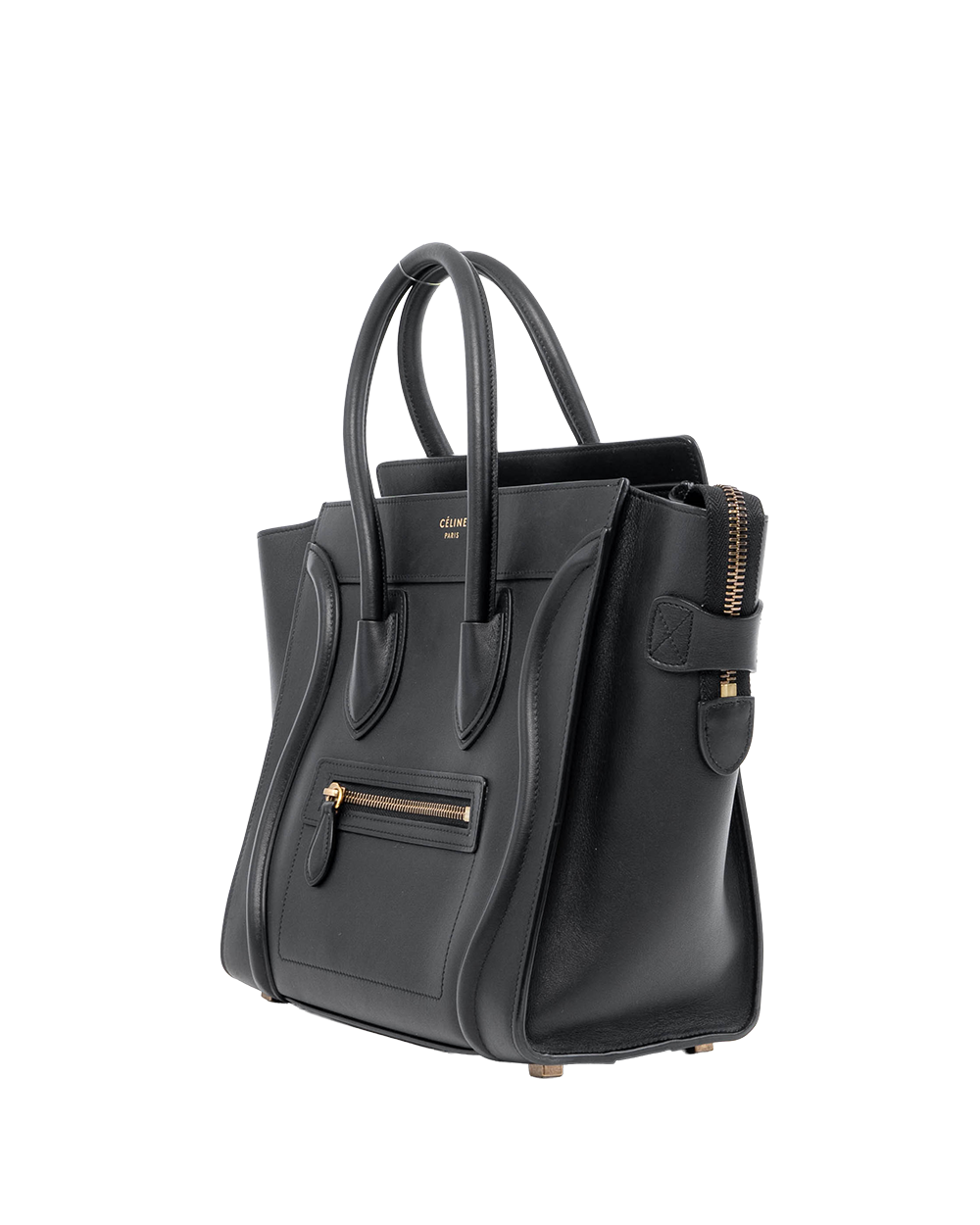 CELINE LUGGAGE MICRO BLACK CALF GHW S AT 0126 S CU 0136 05583