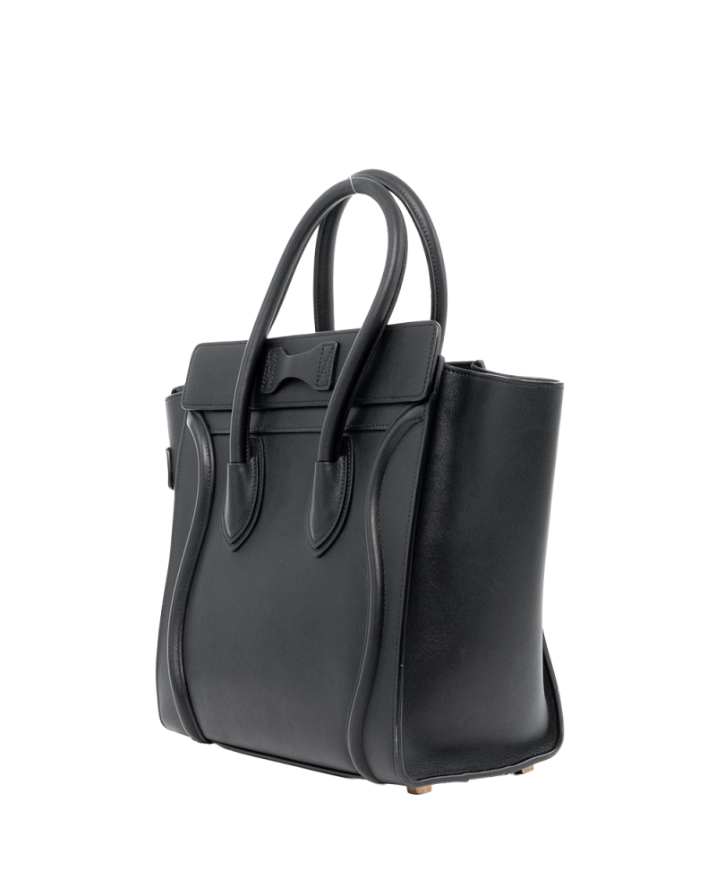CELINE LUGGAGE MICRO BLACK CALF GHW S AT 0126 S CU 0136 05584
