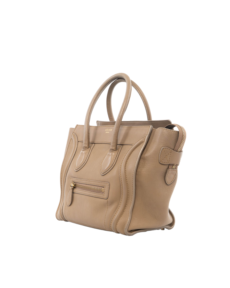 CELINE LUGGAGE MICRO BROWN CALF GHW U UP 0131 6953