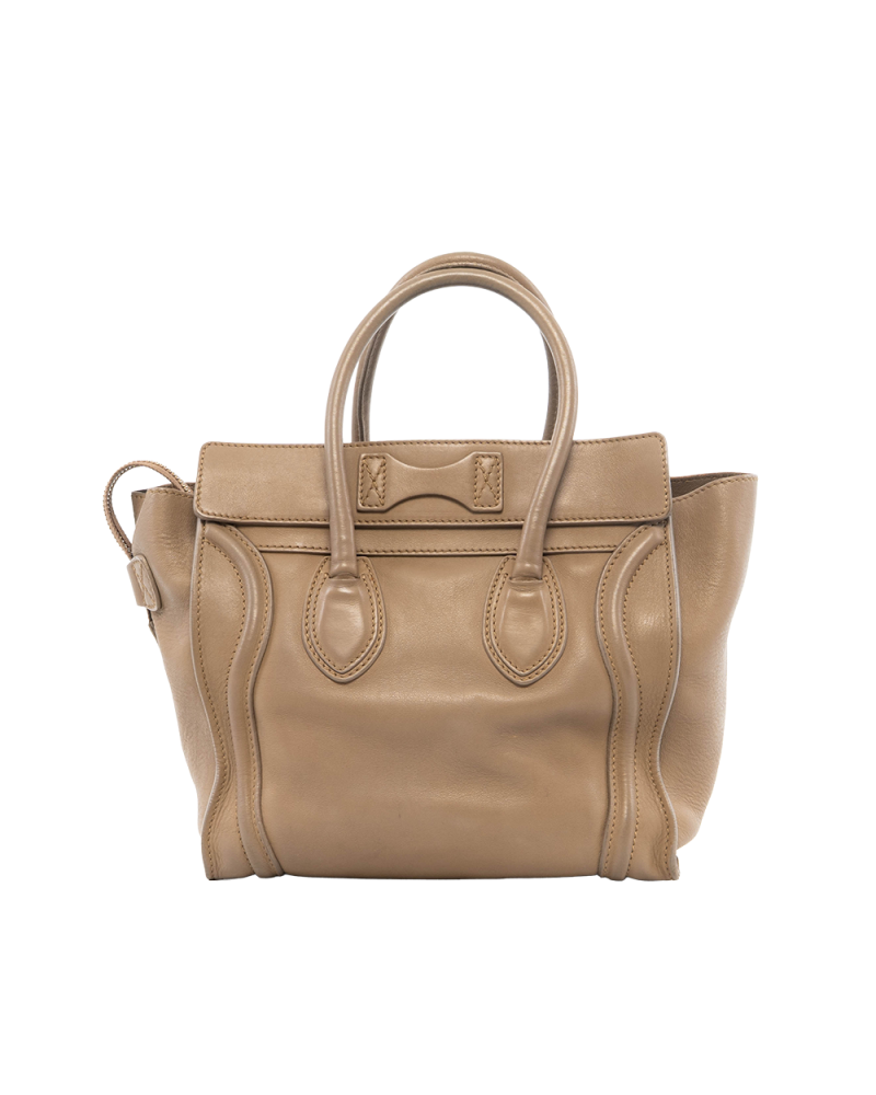 CELINE LUGGAGE MICRO BROWN CALF GHW U UP 0131 6955