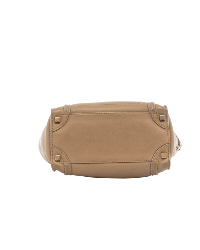 CELINE LUGGAGE MICRO BROWN CALF GHW U UP 0131 6956