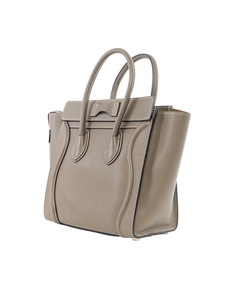 CELINE LUGGAGE MICRO GRAY CALF SHW S AT 4164 S CU 4184 1034
