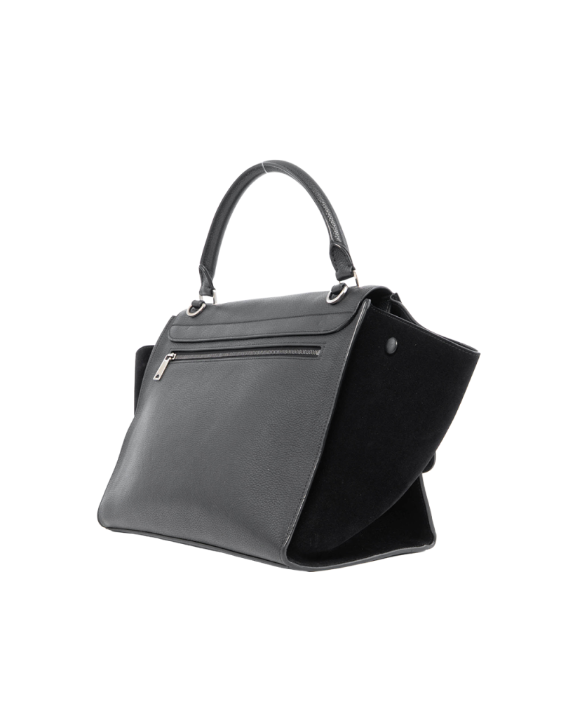 CELINE TRAPEZE MEDIUM BLACK CALF SHW F AT 0164 F CU 0174 0104