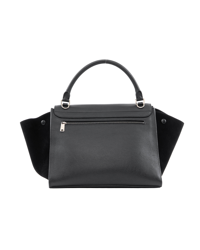 CELINE TRAPEZE MEDIUM BLACK CALF SHW F AT 0164 F CU 0174 0105