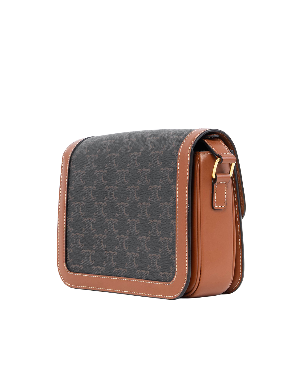 CELINE TRIOMPHE CLASSIQUE BROWN TAN CANVAS GHW F RG 1282 2447