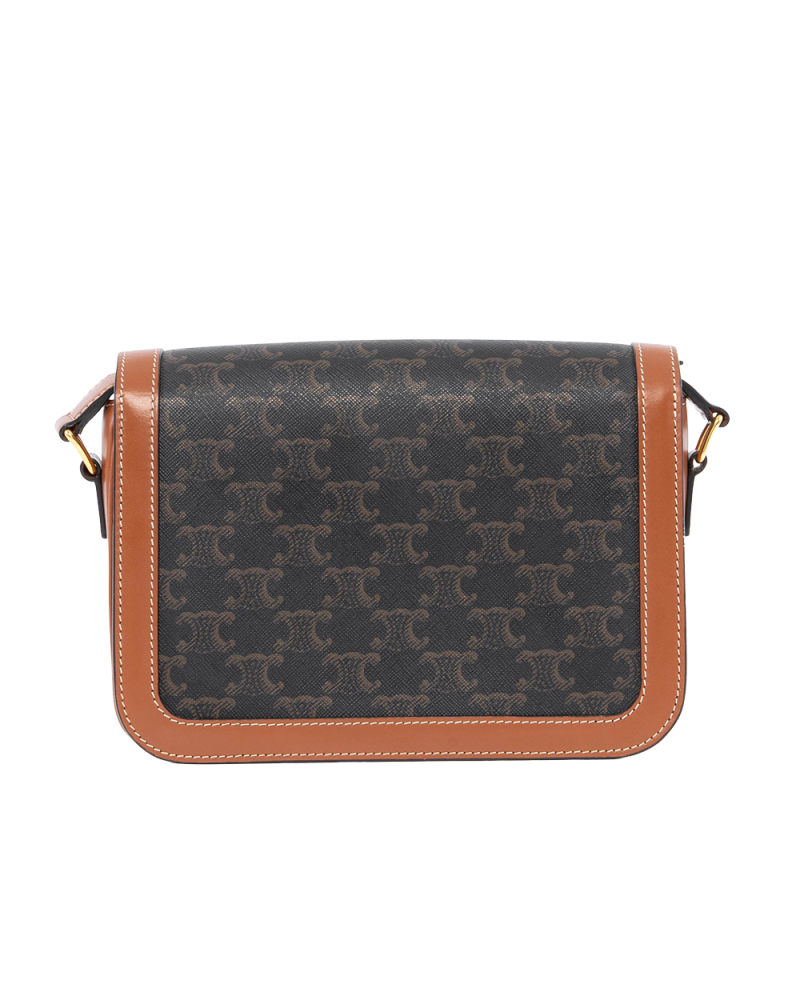 CELINE TRIOMPHE CLASSIQUE BROWN TAN CANVAS GHW F RG 1282 2448