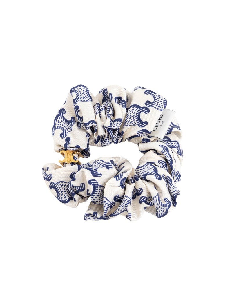 CELINE TRIOMPHE HAIR BAND WHITE BLUE GHW SMB5222 5462
