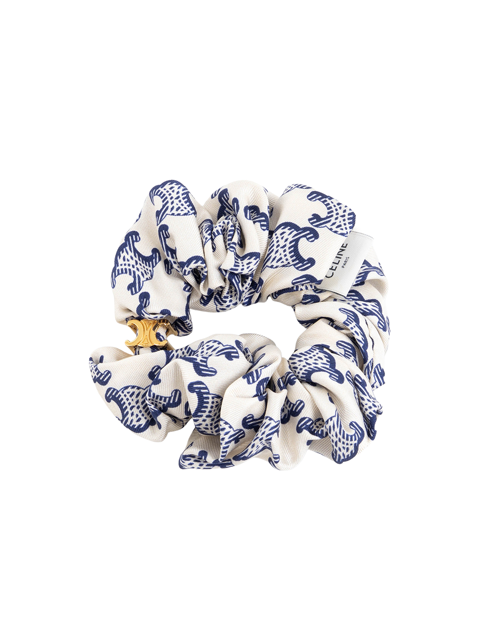 CELINE TRIOMPHE HAIR BAND WHITE BLUE GHW SMB5222 5462