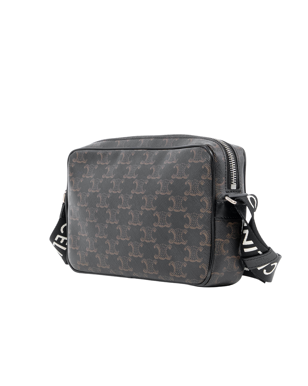 CELINE TRIOMPHE MESSENGER BAG BROWN CANVAS GHW F RG 1243 07216