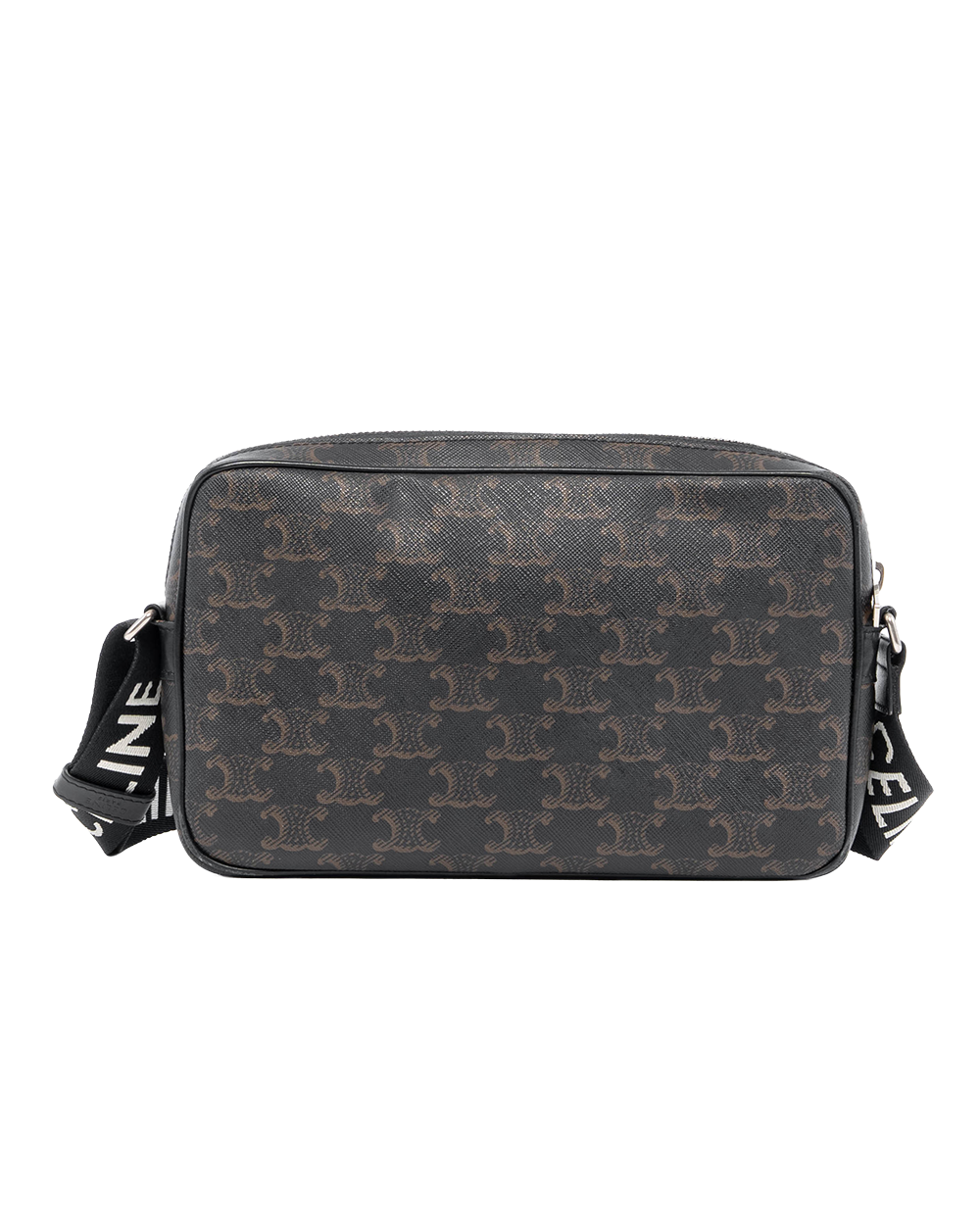 CELINE TRIOMPHE MESSENGER BAG BROWN CANVAS GHW F RG 1243 07218