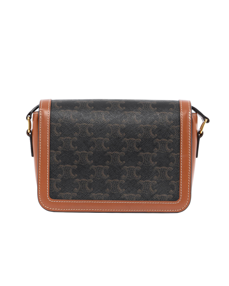 CELINE TRIOMPHE TEEN BROWN TAN CANVAS GHW C LM 0292 2430