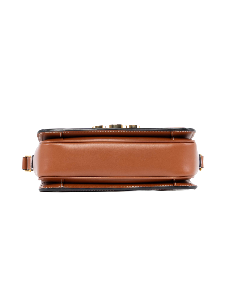 CELINE TRIOMPHE TEEN BROWN TAN CANVAS GHW C LM 0292 2431
