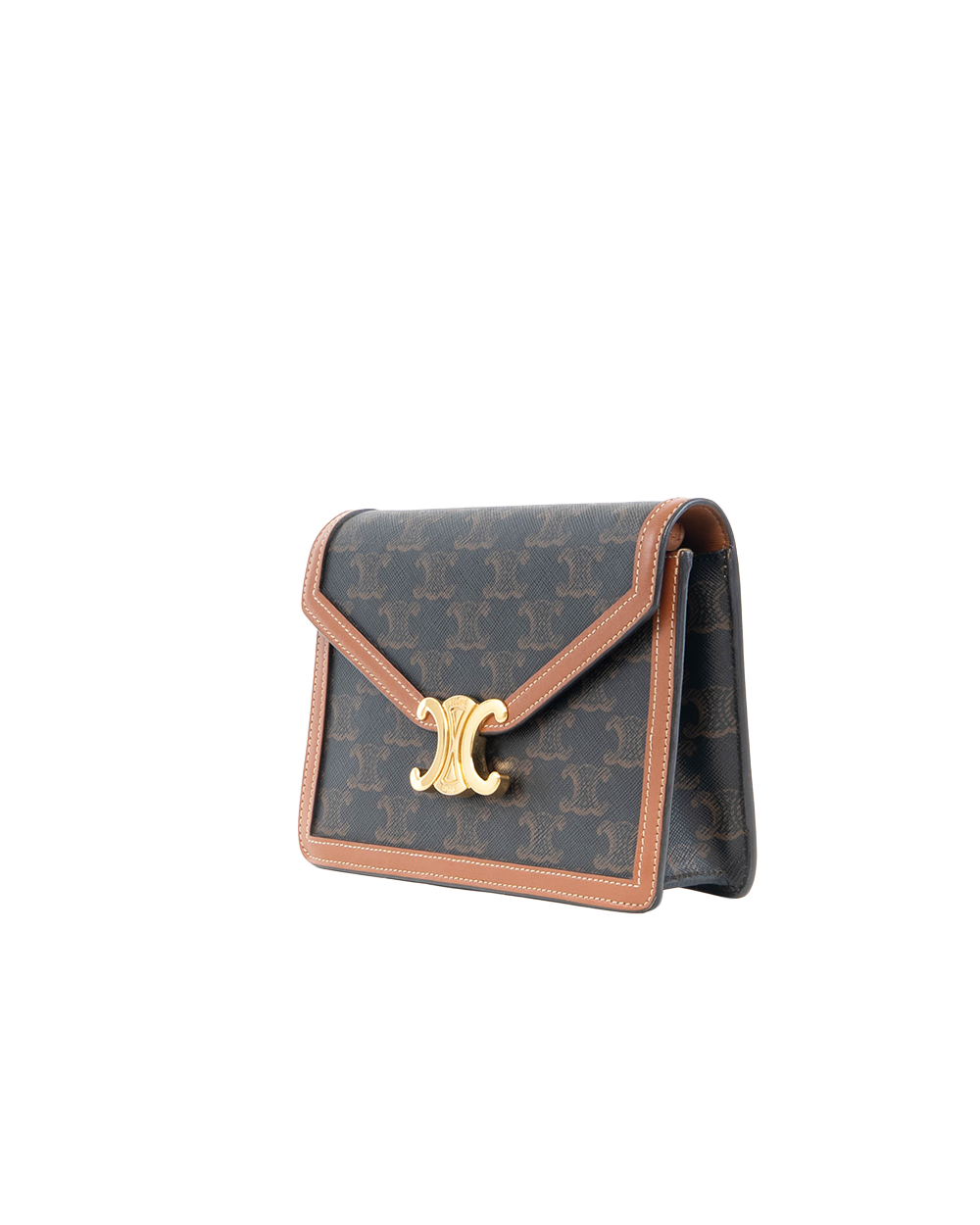 CELINE TRIOMPHE WOC BROWN TAN CANVAS GHW F CE 1233 5531